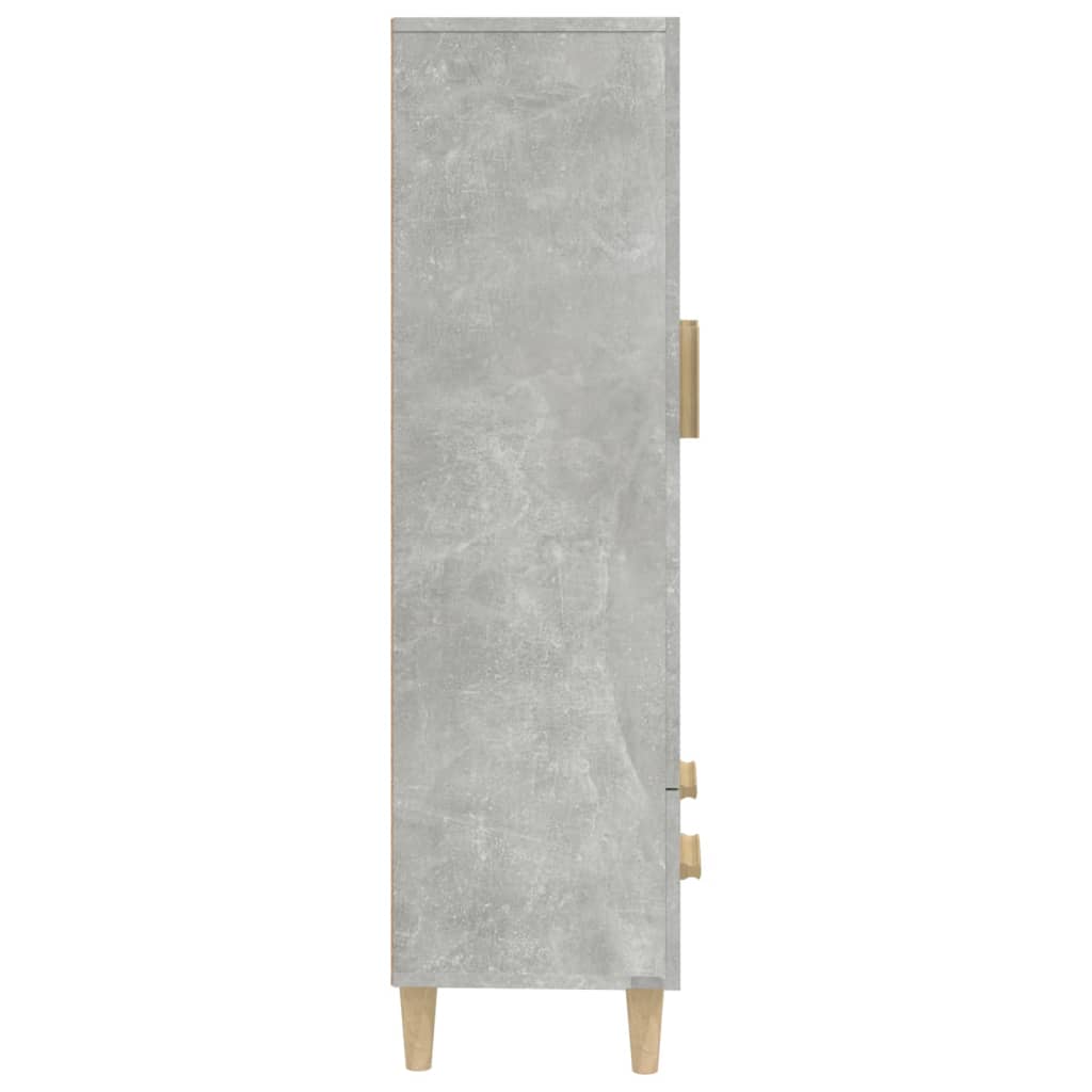 Buffet haut Gris béton 70x31x115 cm Bois d'ingénierie - XIOS