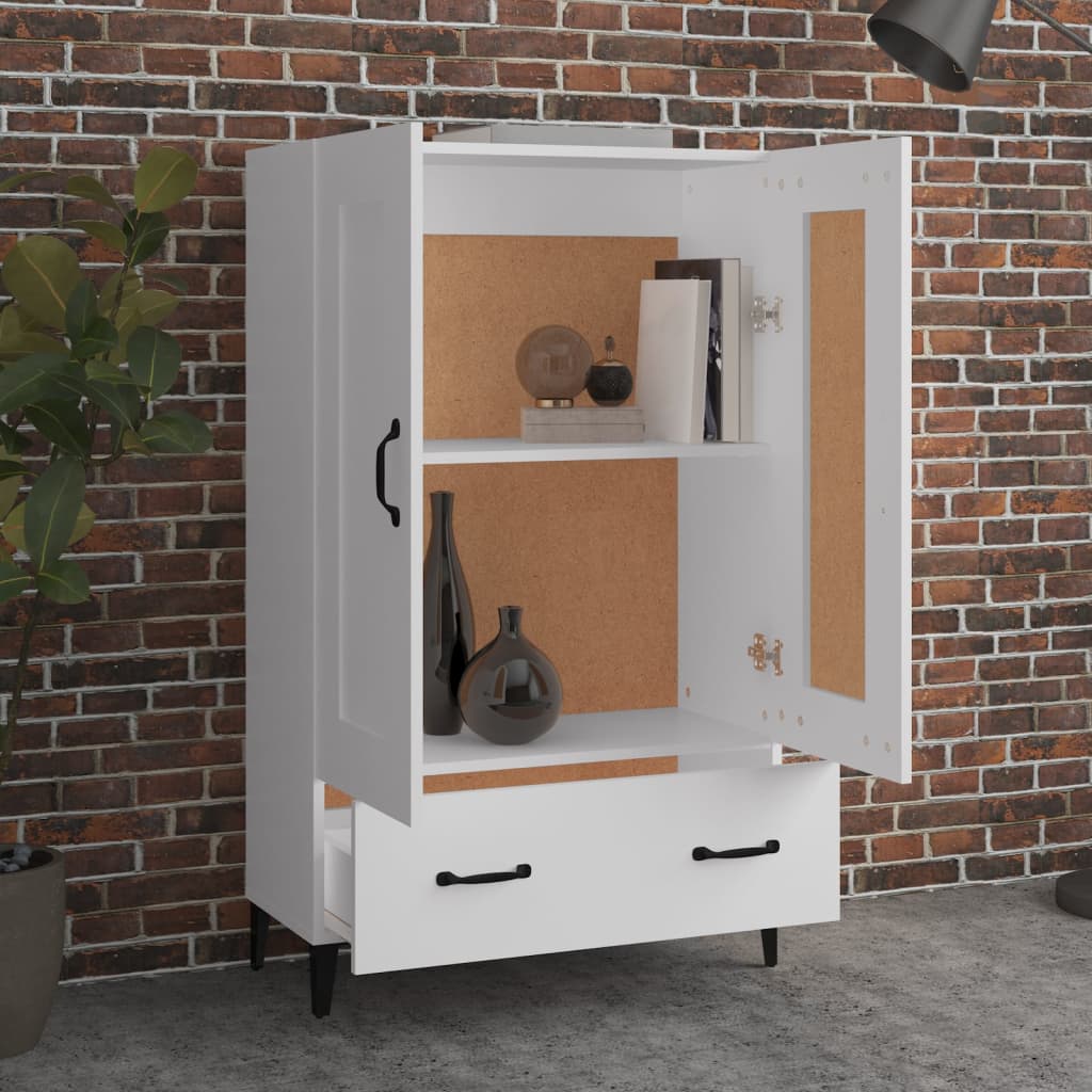 Buffet haut Blanc 70x31x115 cm Bois d'ingénierie - XIOS