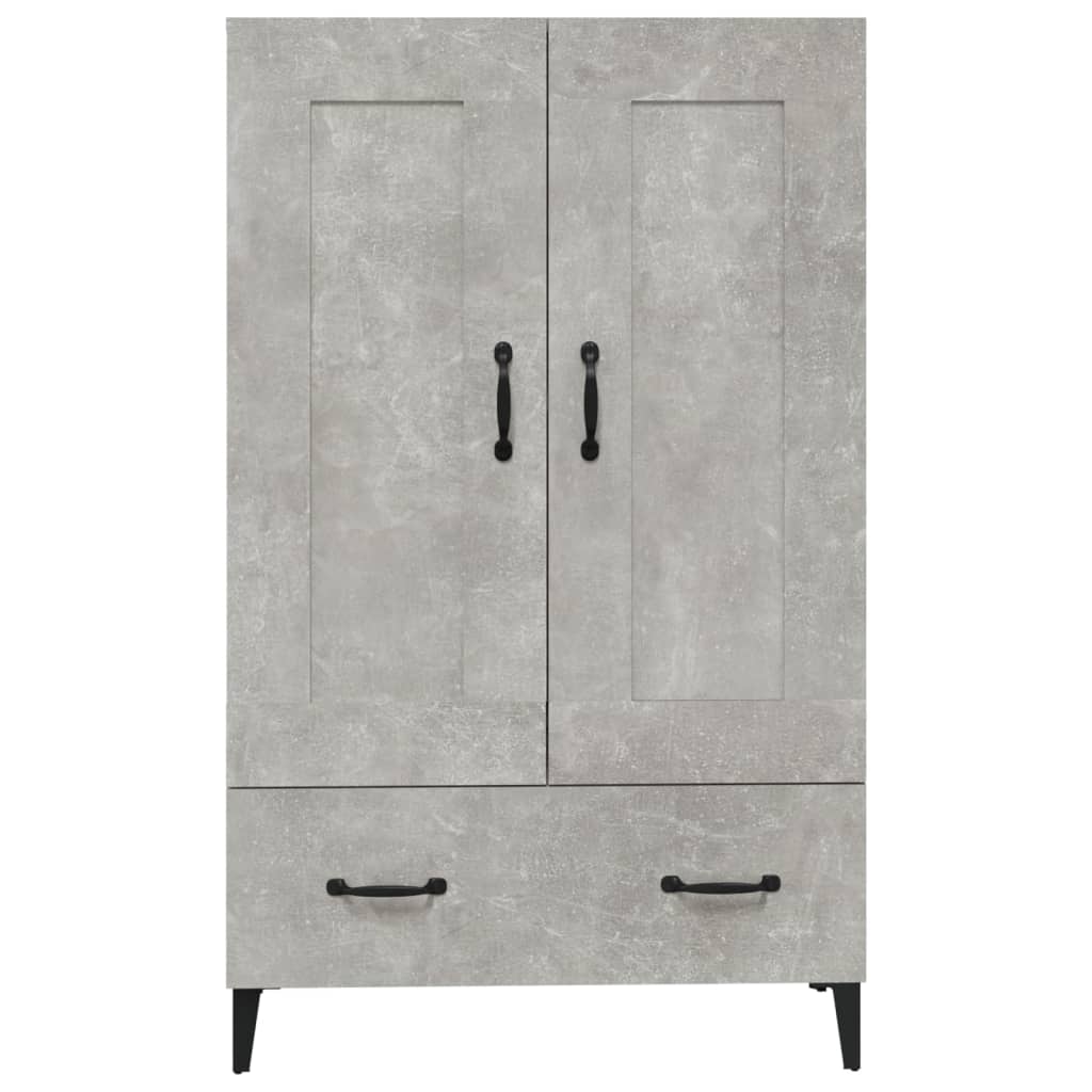 Buffet haut Gris béton 70x31x115 cm Bois d'ingénierie - XIOS