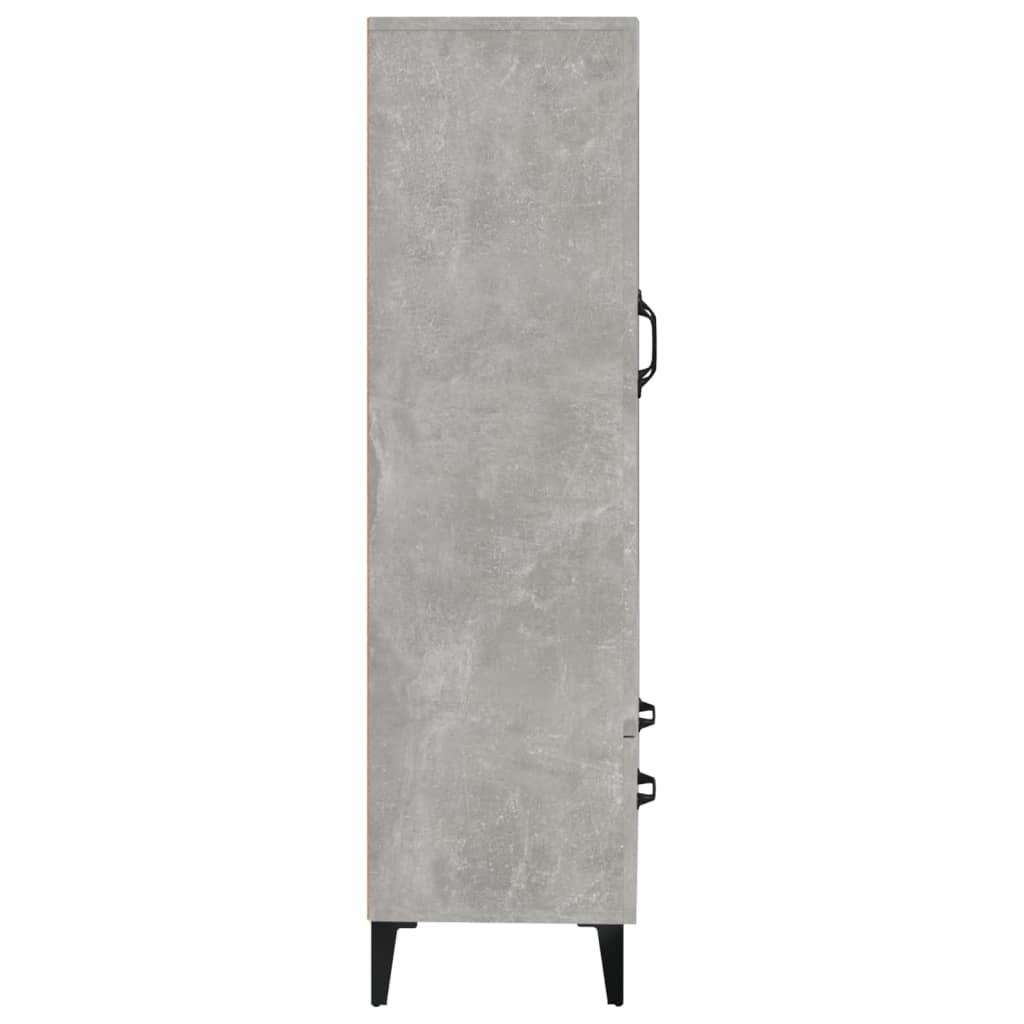 Buffet haut Gris béton 70x31x115 cm Bois d'ingénierie - XIOS