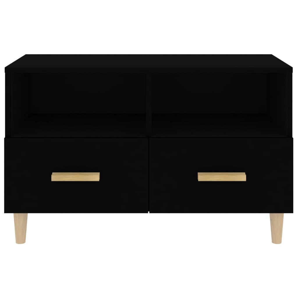 Meuble TV Noir 80x36x50 cm Bois d'ingénierie Meubles TV vidaXL   