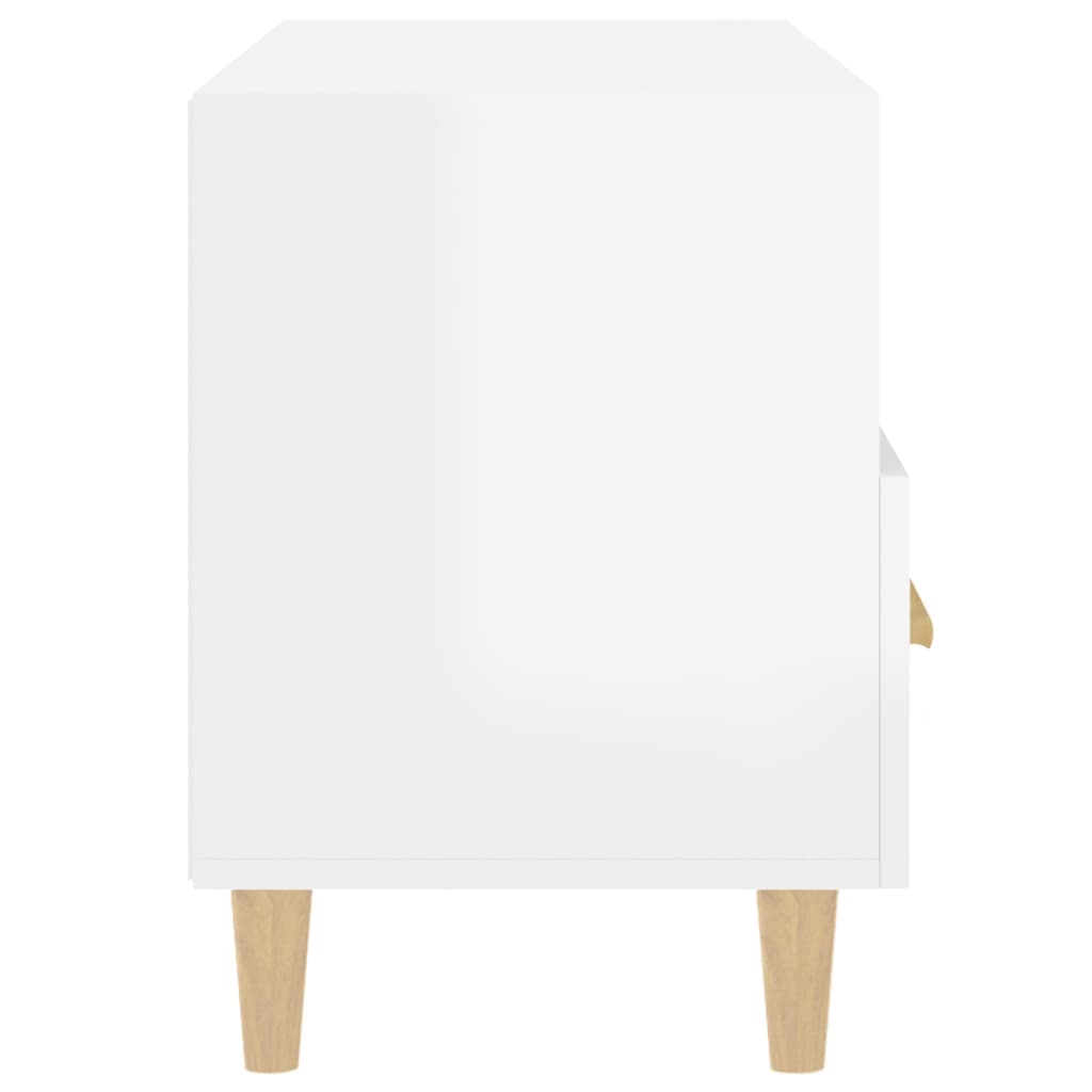 Meuble TV Blanc brillant 80x36x50 cm Bois d'ingénierie Meubles TV vidaXL   