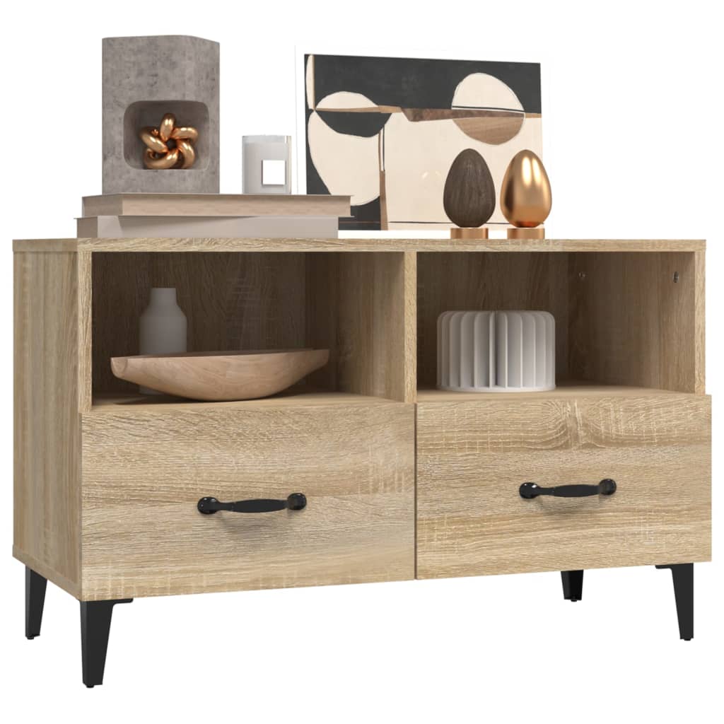 Meuble TV Chêne sonoma 80x36x50 cm Bois d'ingénierie Meubles TV vidaXL   