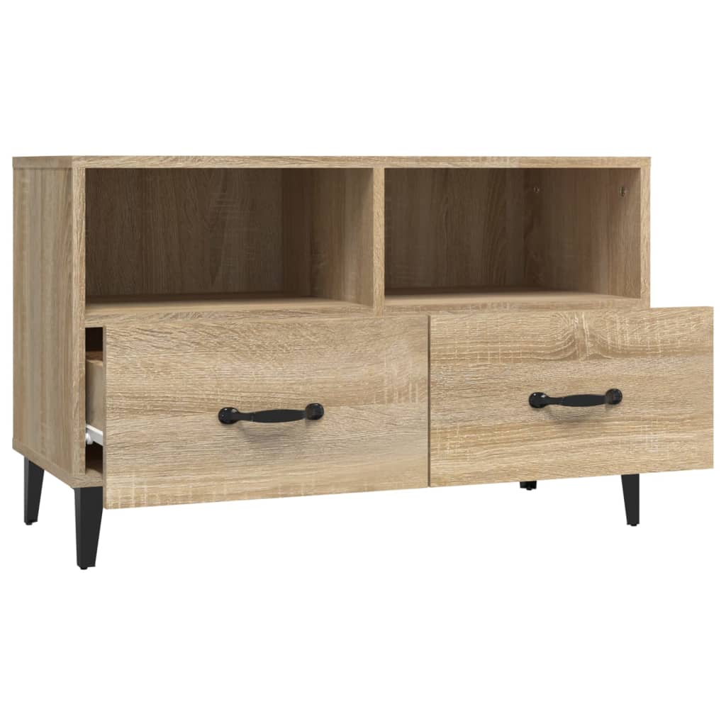 Meuble TV Chêne sonoma 80x36x50 cm Bois d'ingénierie Meubles TV vidaXL   