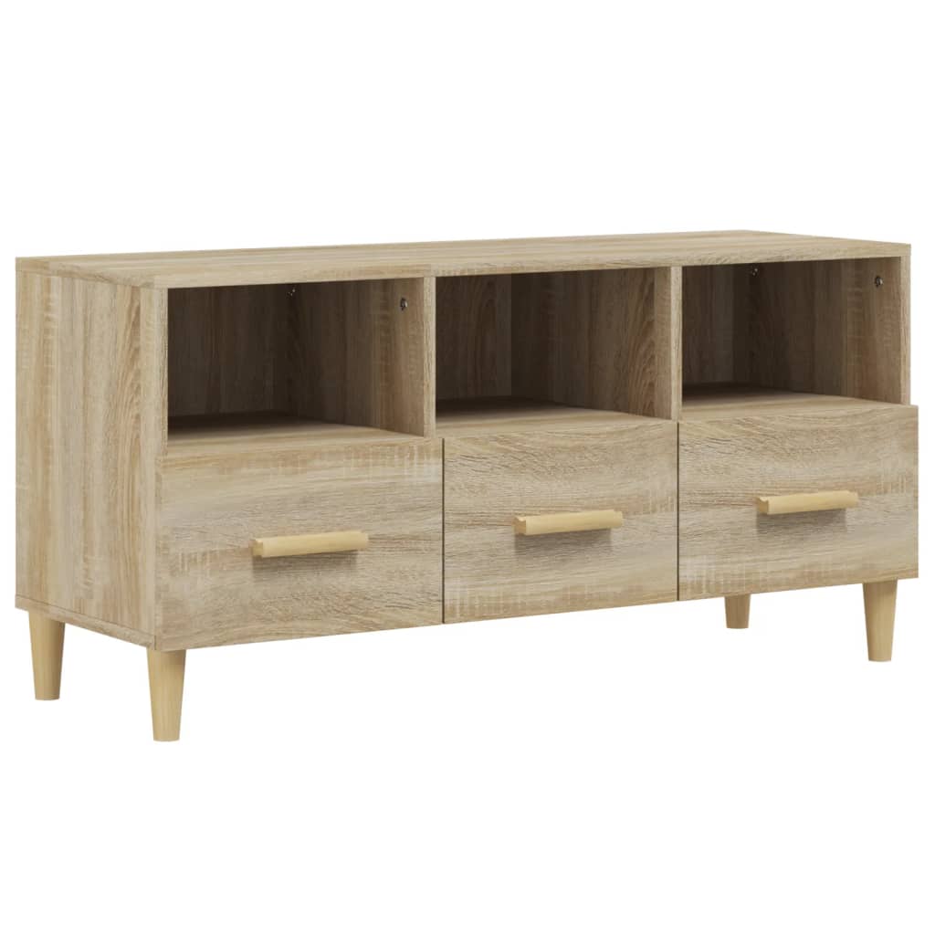 Meuble TV Chêne sonoma 102x36x50 cm Bois d'ingénierie - XIOS