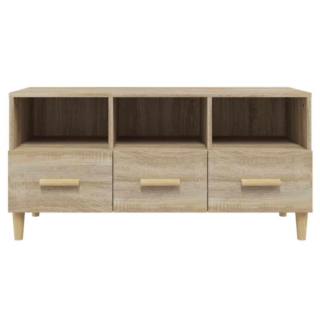 Meuble TV Chêne sonoma 102x36x50 cm Bois d'ingénierie - XIOS