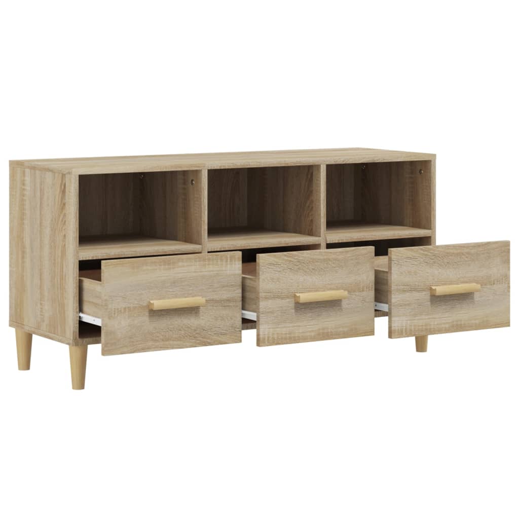Meuble TV Chêne sonoma 102x36x50 cm Bois d'ingénierie - XIOS