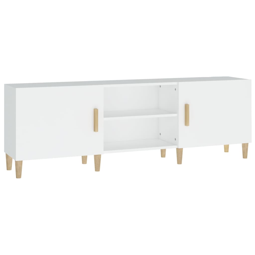 Meuble TV Blanc 150x30x50 cm Bois d'ingénierie - XIOS