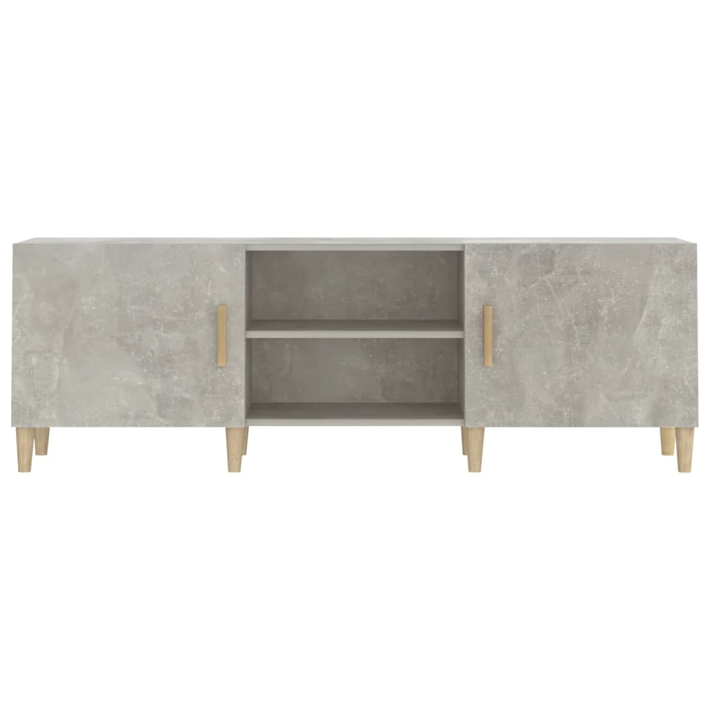 Meuble TV Gris béton 150x30x50 cm Bois d'ingénierie - XIOS