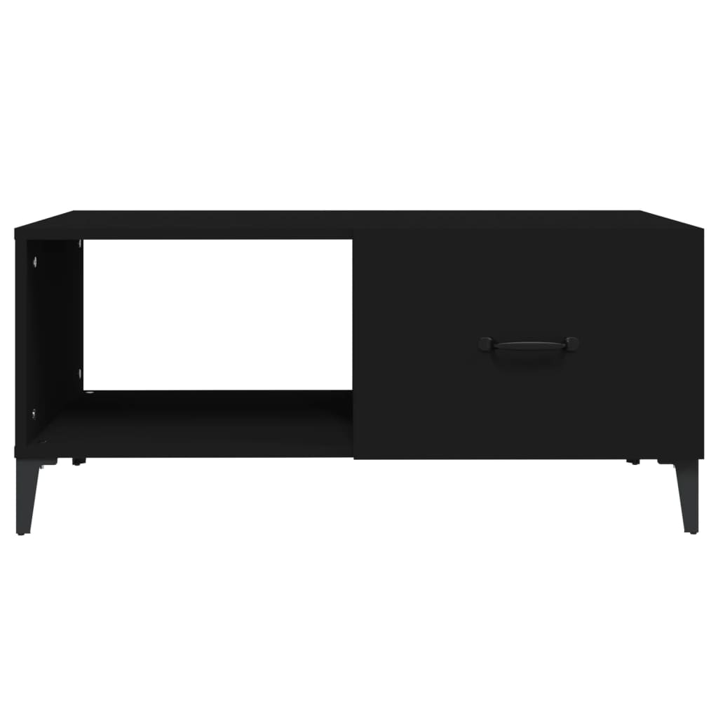 Table basse noir 90x50x40 cm bois d'ingénierie - XIOS