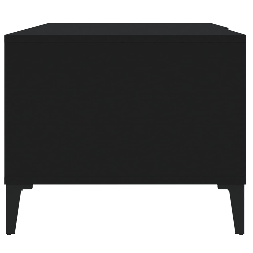 Table basse noir 90x50x40 cm bois d'ingénierie - XIOS