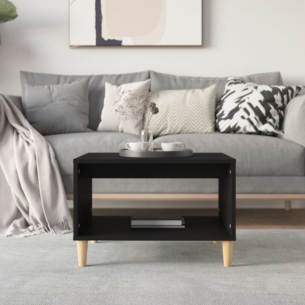 Table basse Noir 60x50x40 cm Bois d'ingénierie - XIOS