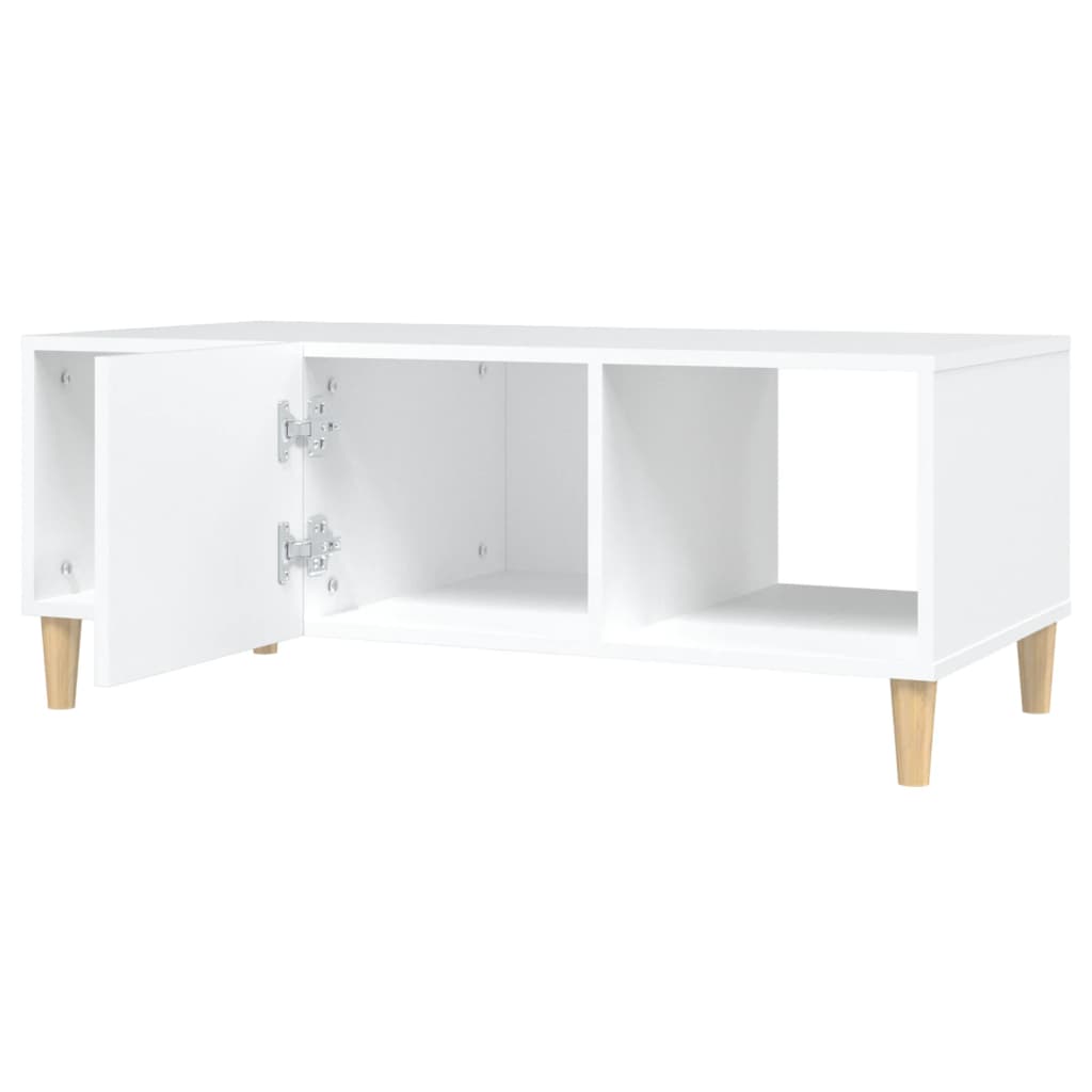 Table basse blanc 102x50x40 cm bois d'ingénierie - XIOS
