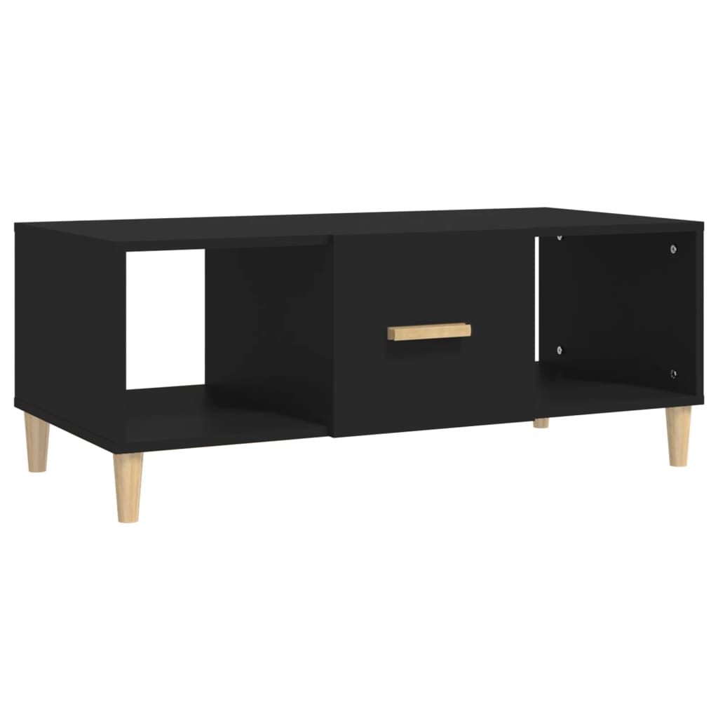 Table basse noir 102x50x40 cm bois d'ingénierie - XIOS