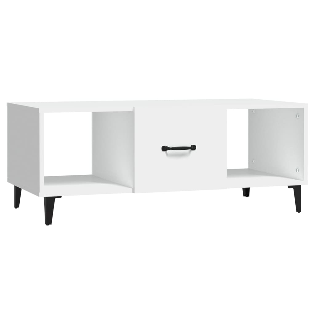 Table basse Blanc 102x50x40 cm Bois d'ingénierie - XIOS