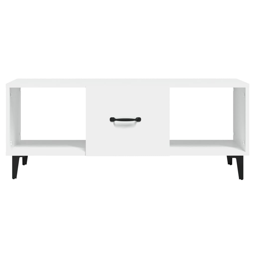 Table basse Blanc 102x50x40 cm Bois d'ingénierie - XIOS