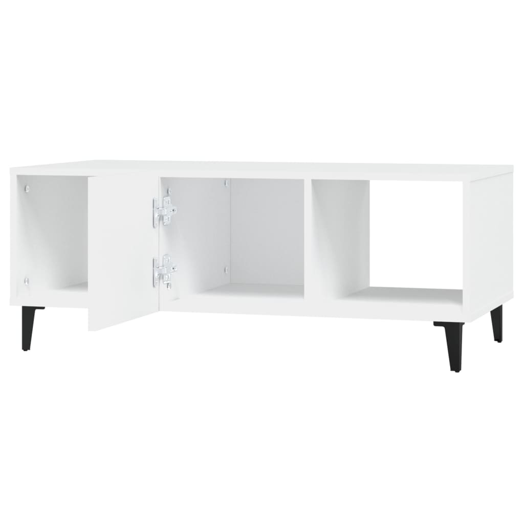 Table basse Blanc 102x50x40 cm Bois d'ingénierie - XIOS