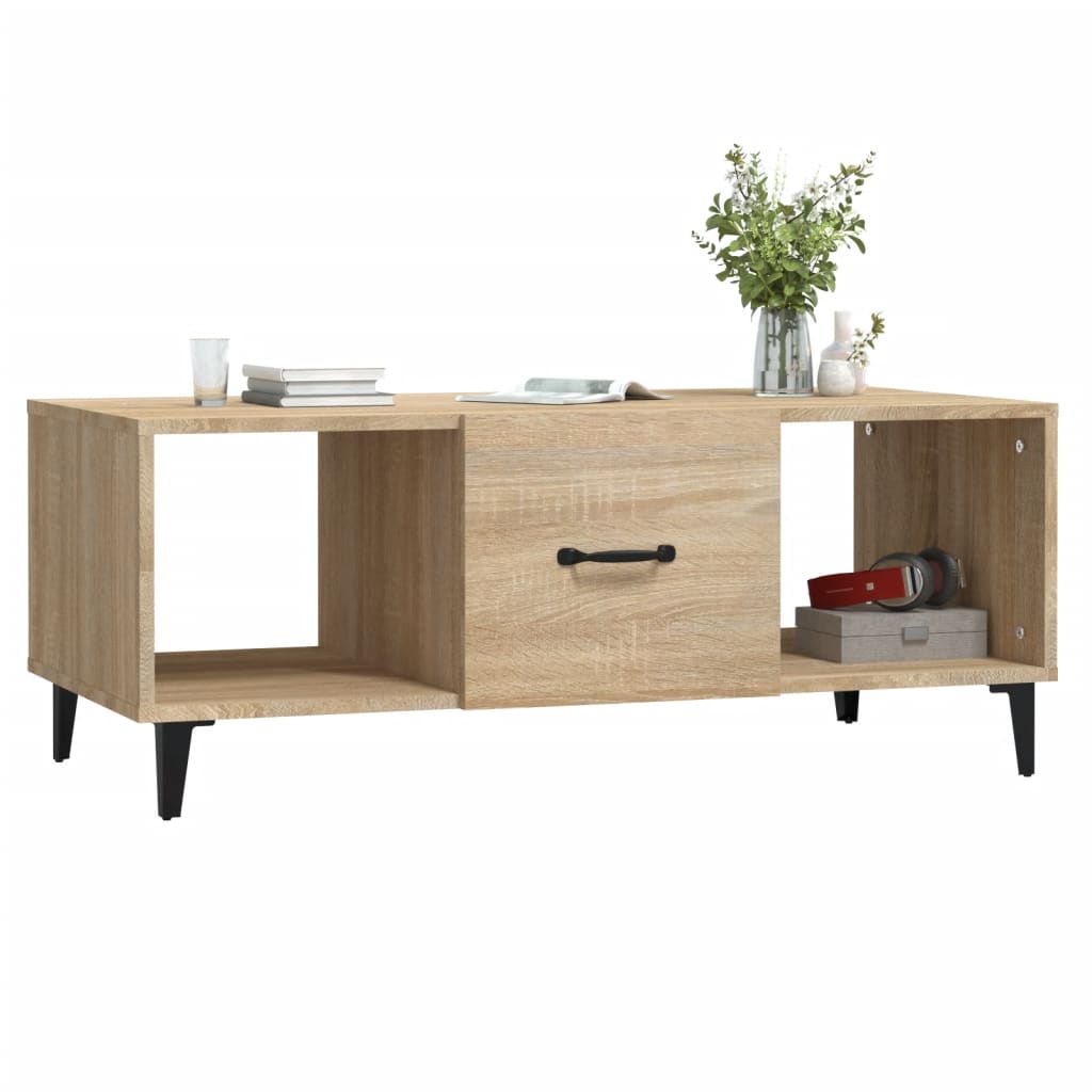 Table basse Chêne sonoma 102x50x40 cm Bois d'ingénierie - XIOS