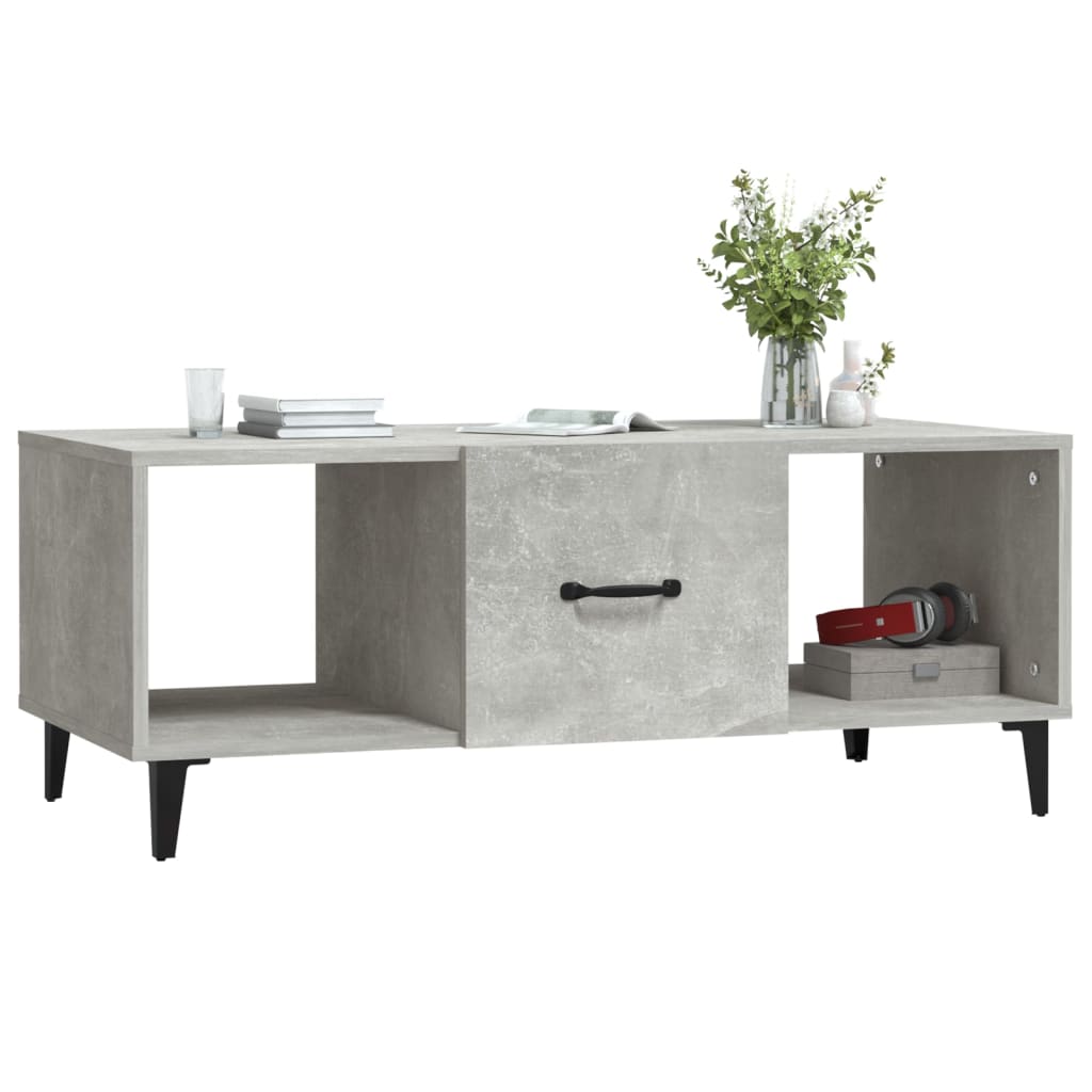 Table basse Gris béton 102x50x40 cm Bois d'ingénierie - XIOS