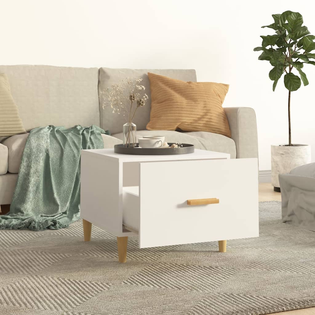 Tables basses 2 pcs blanc 50x50x40 cm bois d'ingénierie - XIOS