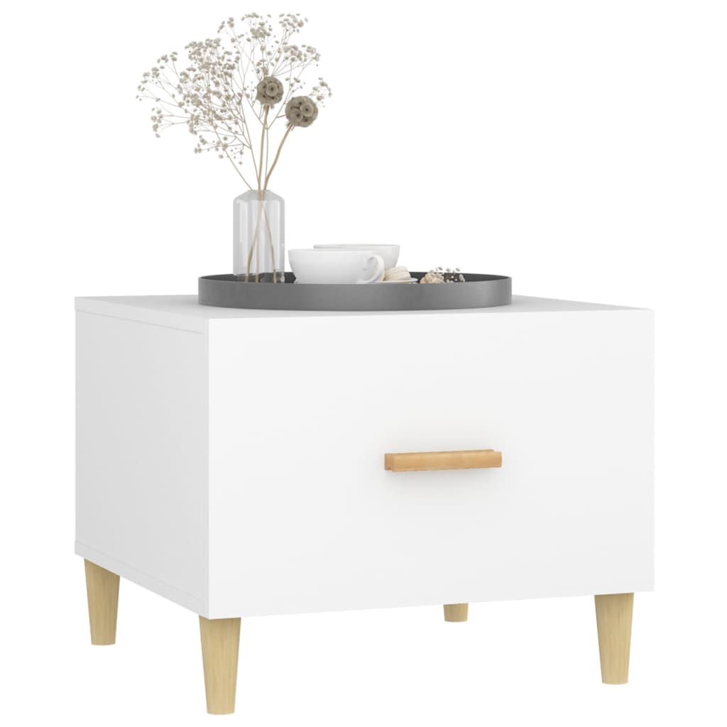 Tables basses 2 pcs blanc 50x50x40 cm bois d'ingénierie - XIOS