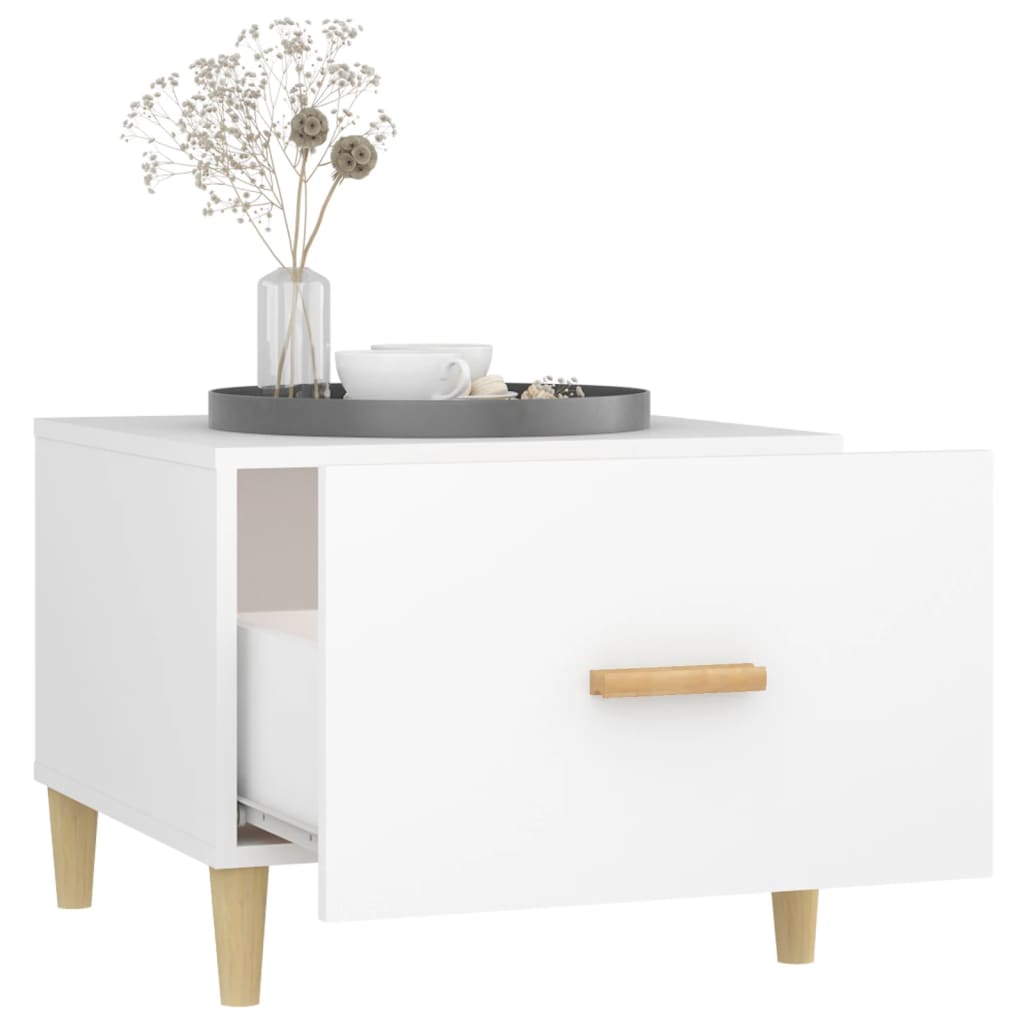 Tables basses 2 pcs blanc 50x50x40 cm bois d'ingénierie - XIOS