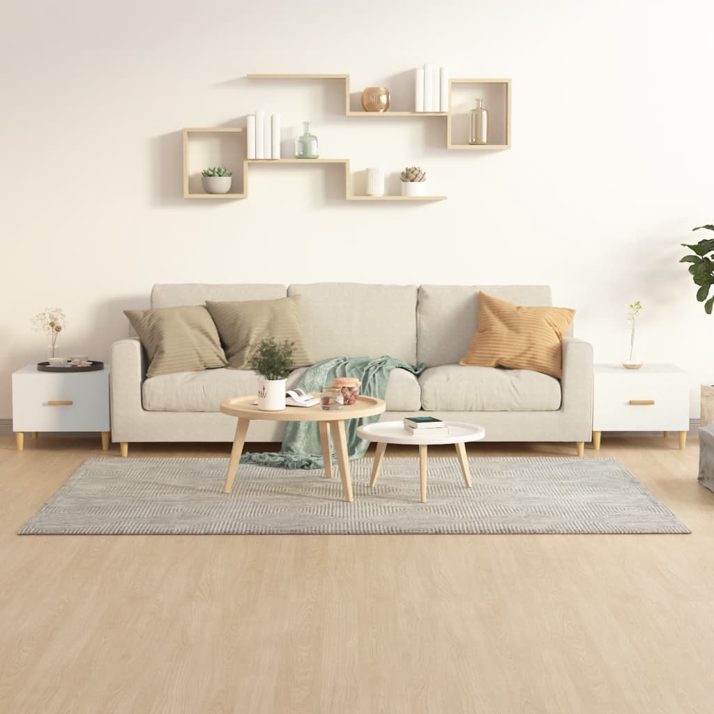 Tables basses 2 pcs blanc 50x50x40 cm bois d'ingénierie - XIOS