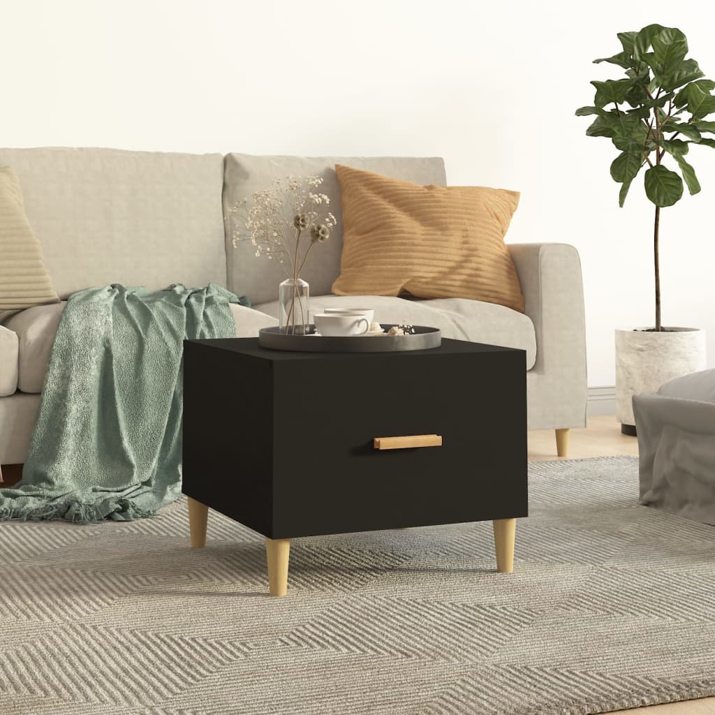 Table basse Noir 50x50x40 cm Bois d'ingénierie - XIOS