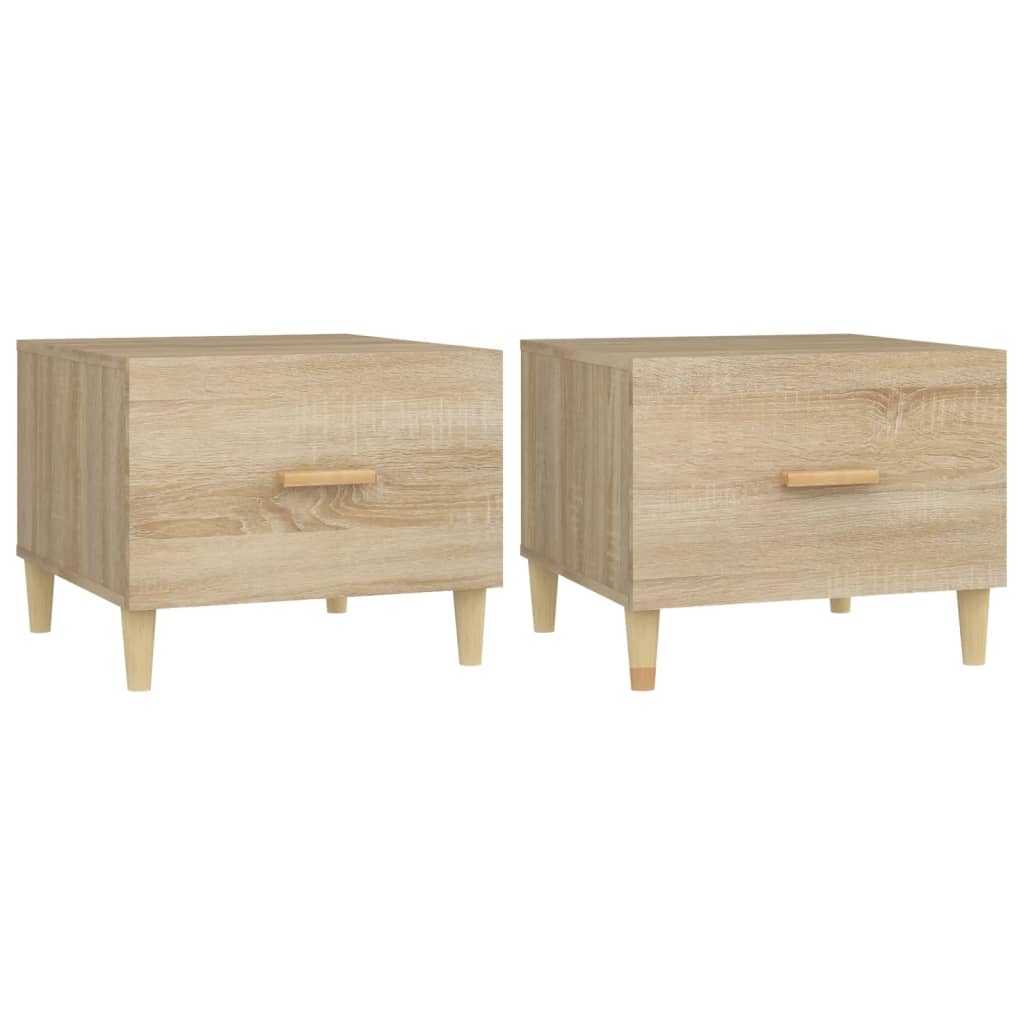 Tables basses 2 pcs chêne sonoma 50x50x40 cm bois d'ingénierie - XIOS