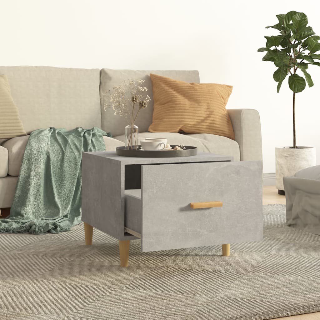 Table basse Gris béton 50x50x40 cm Bois d'ingénierie - XIOS