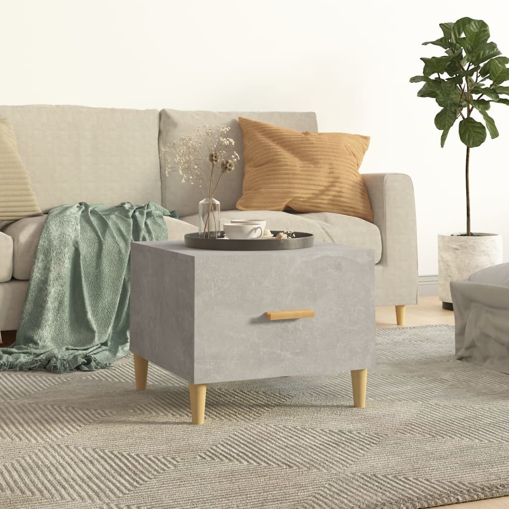 Table basse Gris béton 50x50x40 cm Bois d'ingénierie - XIOS