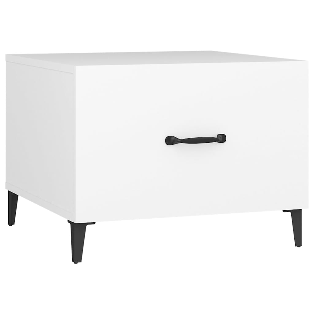 Table basse avec pieds en métal Blanc 50x50x40 cm - XIOS