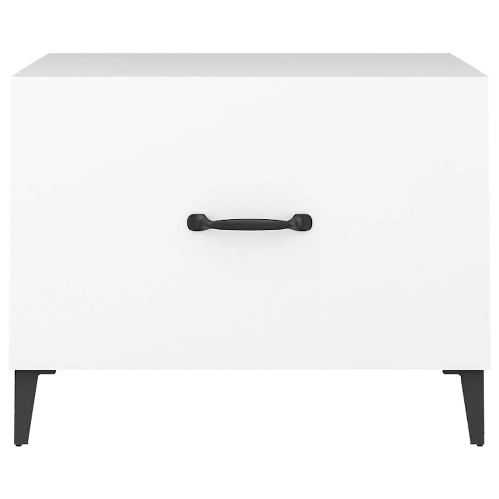 Table basse avec pieds en métal Blanc 50x50x40 cm - XIOS