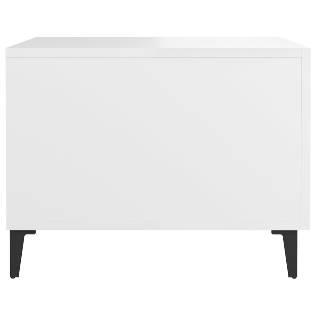 Table basse avec pieds en métal Blanc 50x50x40 cm - XIOS