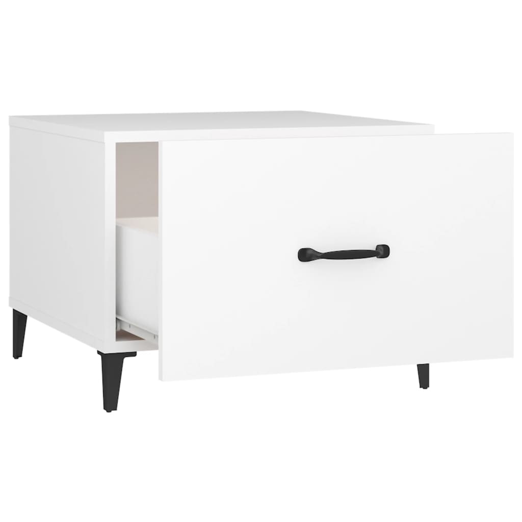 Table basse avec pieds en métal Blanc 50x50x40 cm - XIOS