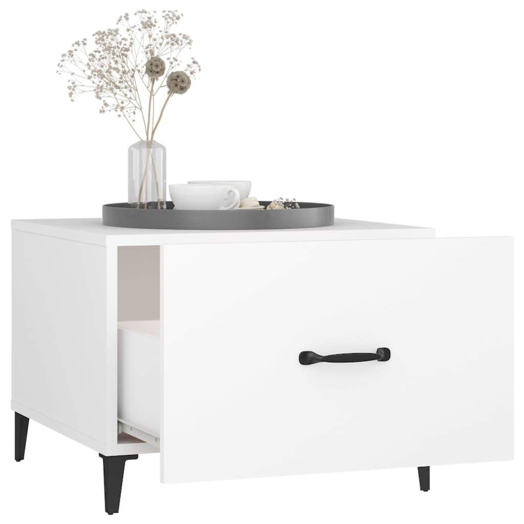 Tables basses avec pieds en métal 2 pcs Blanc 50x50x40 cm - XIOS