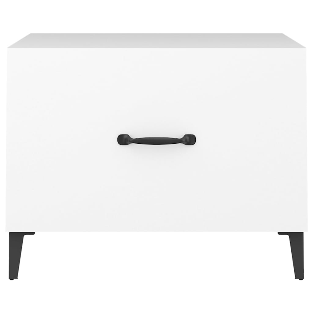 Tables basses avec pieds en métal 2 pcs Blanc 50x50x40 cm - XIOS