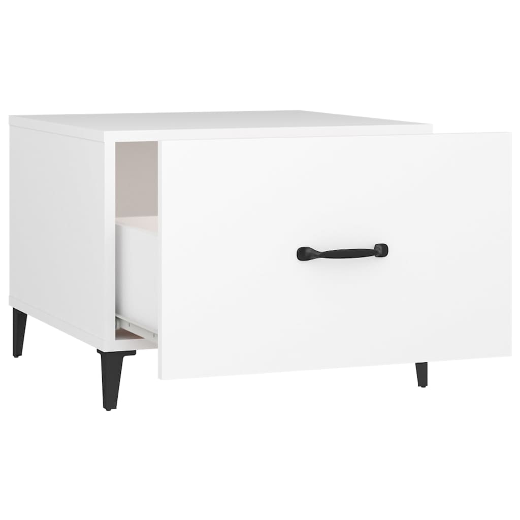 Tables basses avec pieds en métal 2 pcs Blanc 50x50x40 cm - XIOS