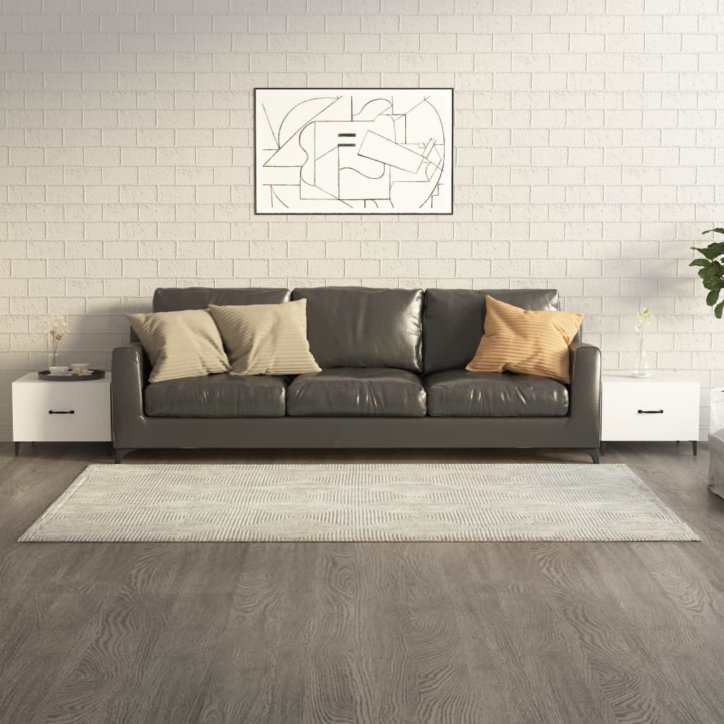 Tables basses avec pieds en métal 2 pcs Blanc 50x50x40 cm - XIOS