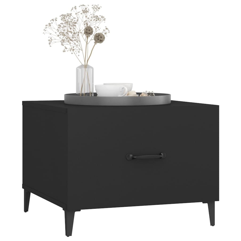Tables basses avec pieds en métal 2 pcs Noir 50x50x40 cm - XIOS