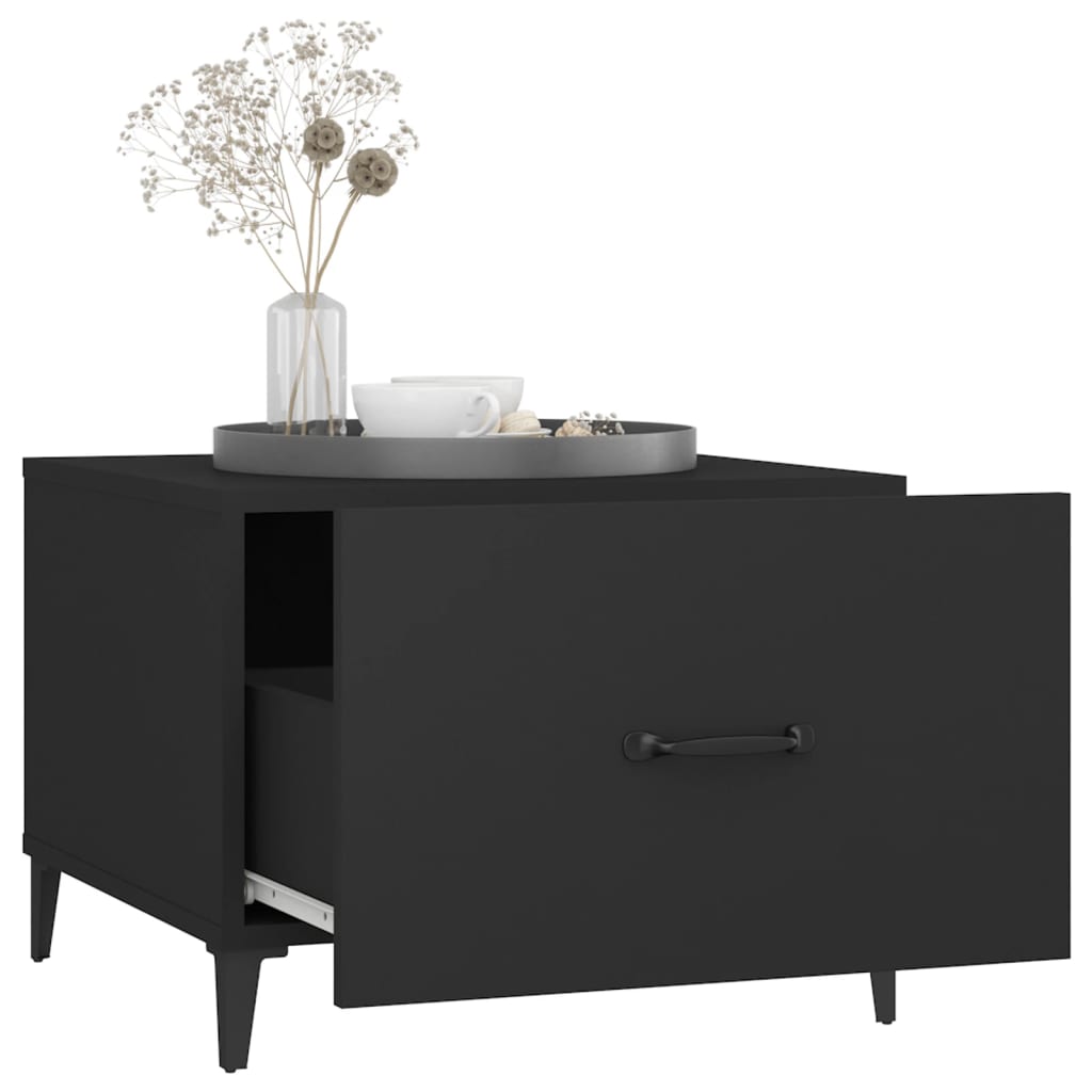 Tables basses avec pieds en métal 2 pcs Noir 50x50x40 cm - XIOS