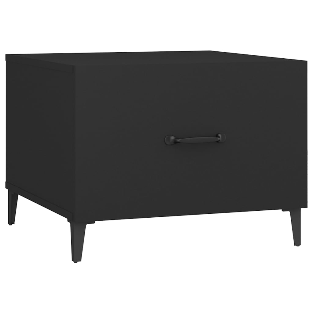 Tables basses avec pieds en métal 2 pcs Noir 50x50x40 cm - XIOS
