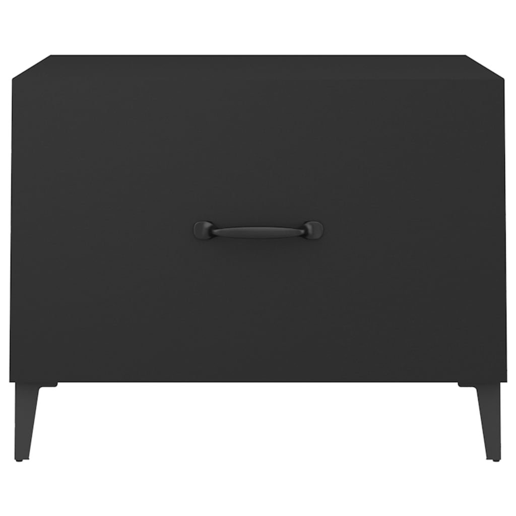 Tables basses avec pieds en métal 2 pcs Noir 50x50x40 cm - XIOS