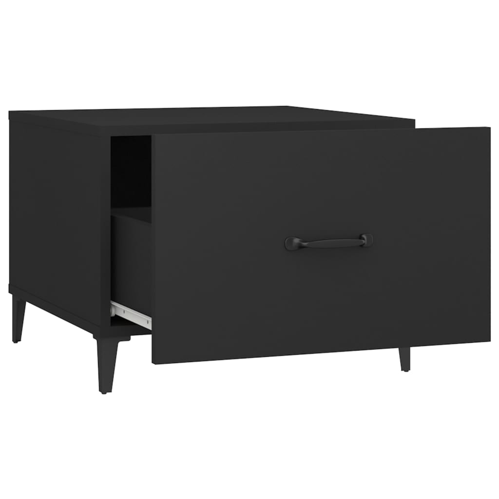 Tables basses avec pieds en métal 2 pcs Noir 50x50x40 cm - XIOS