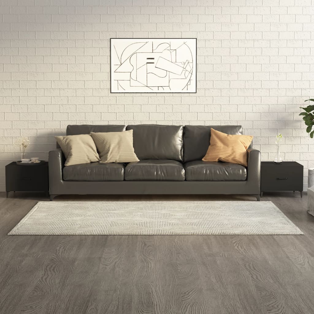 Tables basses avec pieds en métal 2 pcs Noir 50x50x40 cm - XIOS