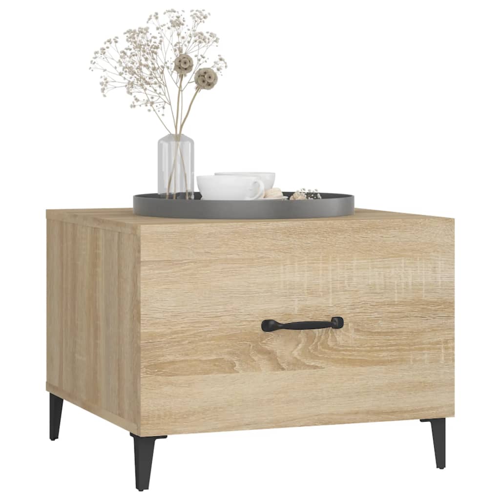 Table basse avec pieds en métal Chêne sonoma 50x50x40 cm - XIOS