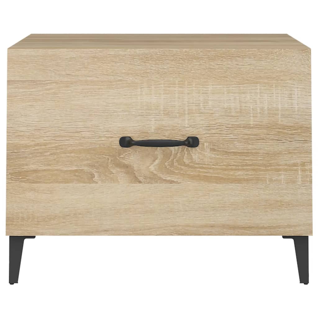 Table basse avec pieds en métal Chêne sonoma 50x50x40 cm - XIOS