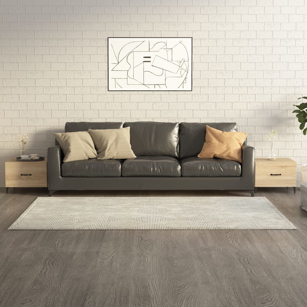 Tables basses avec pieds en métal 2 pcs Chêne sonoma 50x50x40cm - XIOS