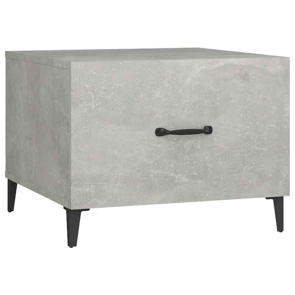 Table basse avec pieds en métal Gris béton 50x50x40 cm - XIOS