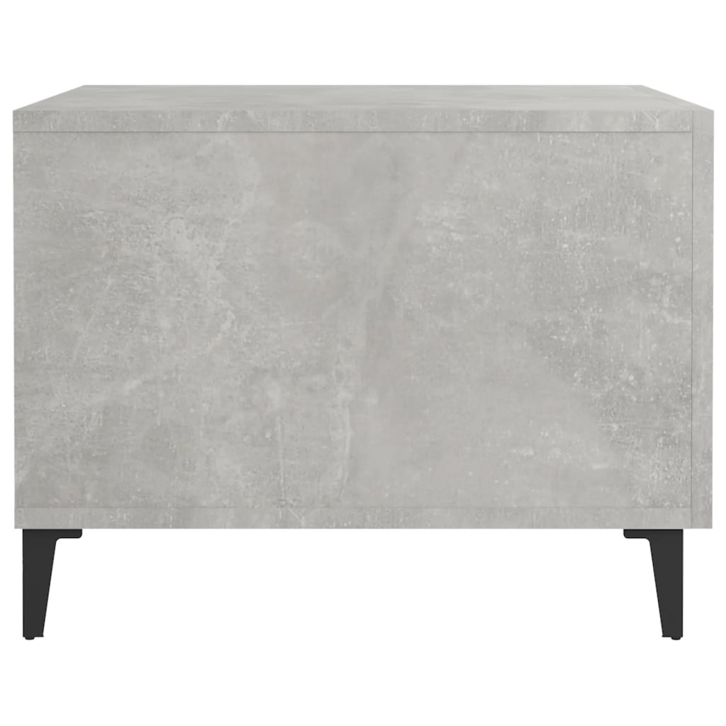 Table basse avec pieds en métal Gris béton 50x50x40 cm - XIOS
